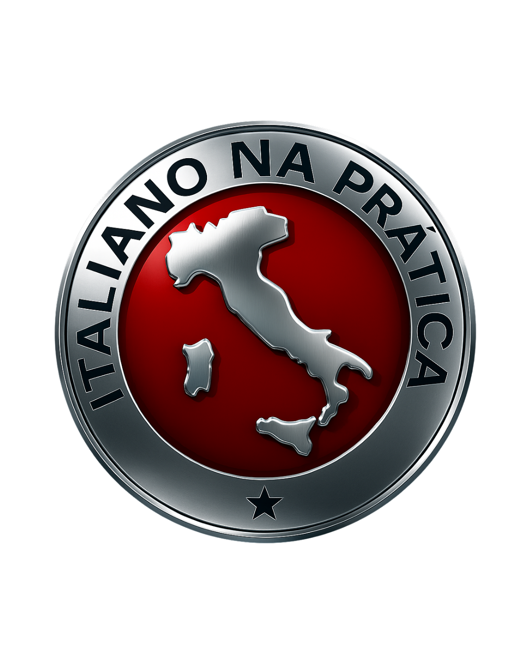 Italiano na Prática — logo circular com mapa da Itália